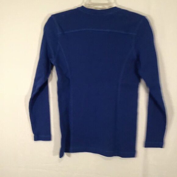 Haight & Ashbury Long Sleeve Royal Blue Waffle Knit Henley Top  Size L - Picture 9 of 11